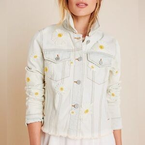Blank NYC Daisy Embroidered Denim Jacket